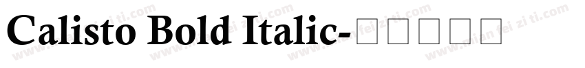 Calisto Bold Italic字体转换